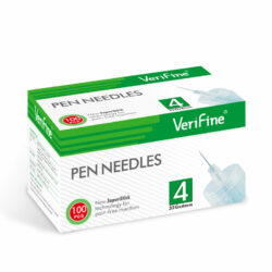 Aguja para insulina Verifine 32G (4 mm) Caja x 100 unds. Con 5% DESCUENTO